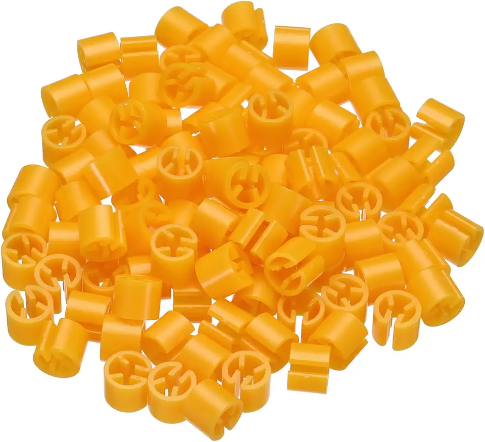 Marcadores de cabide de roupas em branco com haste de 3,5 mm para código de cor laranja, pacote com 100