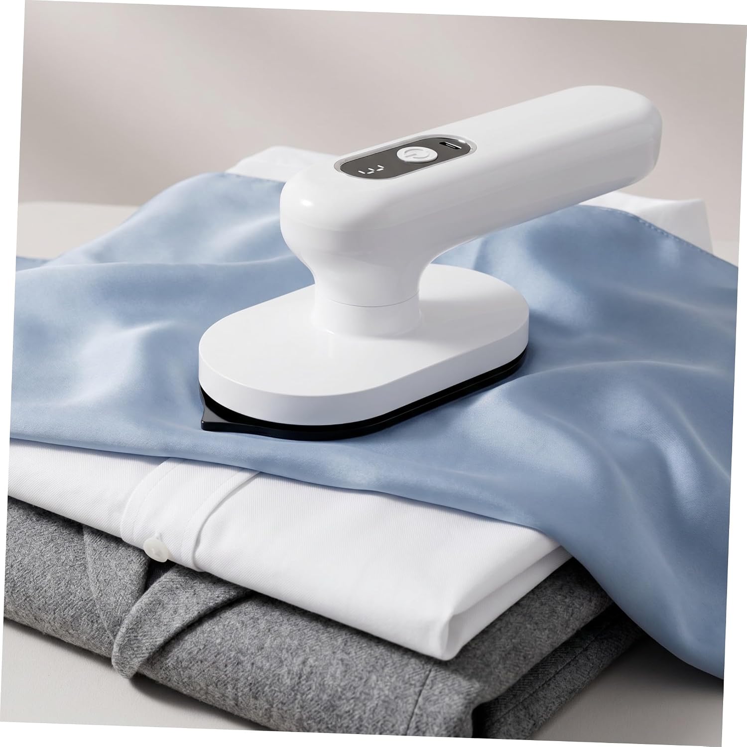 Cordless Portable Mini Handheld Electric Iron with Rotatable Handle, Ceramic Soleplate, and 3 Adjustable Heat Levels for Quick Wrinkle Removal at Home or Office