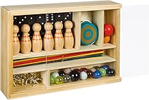 Toysmith Neato! Classic Game Set in Wooden Storage Box