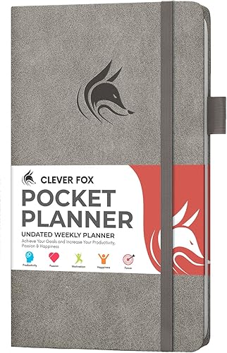 Miniatura 1 de Clever Fox - Agenda semanal de bolsillo - Agenda de metas mensuales y calendario para aumentar productividad, perfecta para bolso Tamaño 3.7" x 6.7