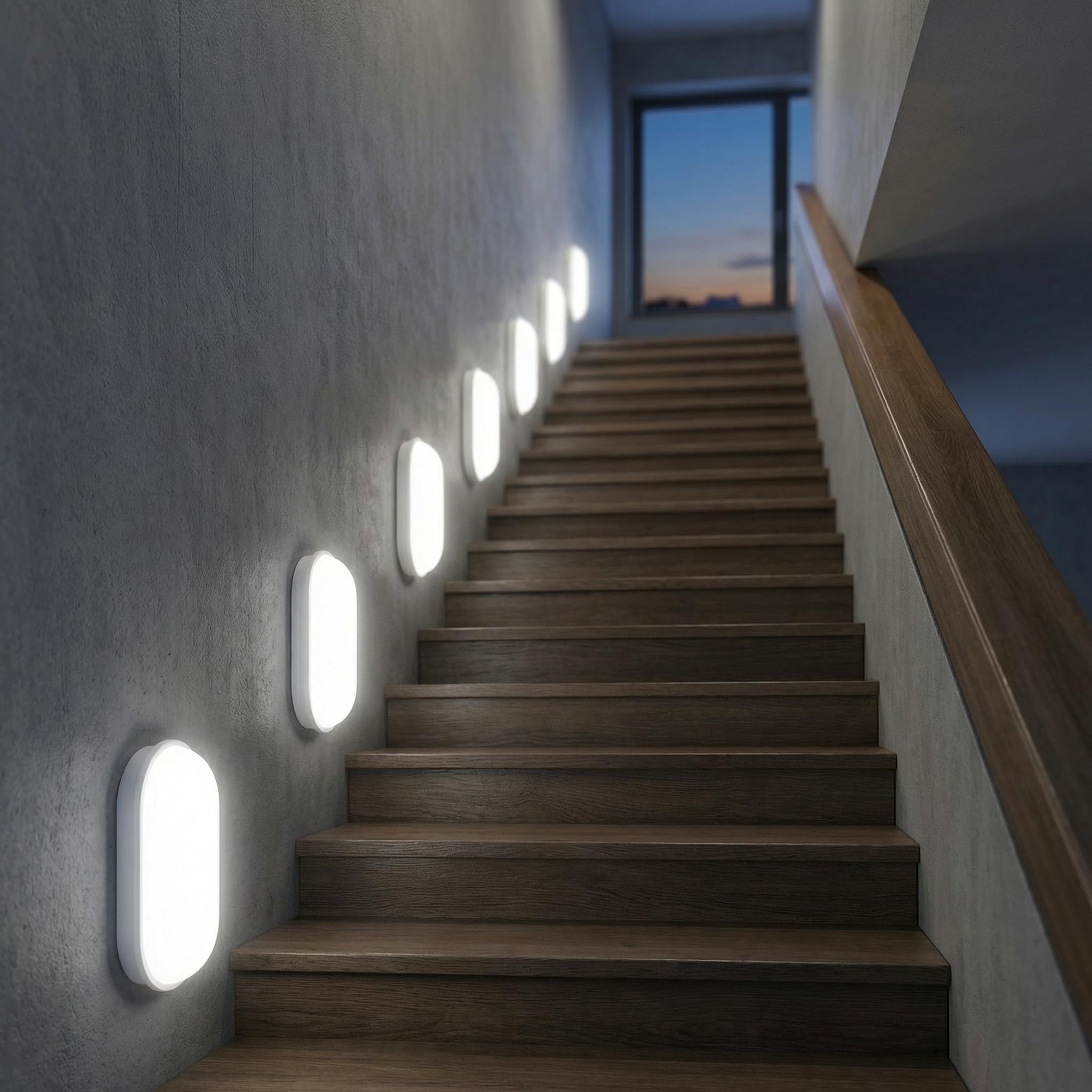 Plafonnier LED Ovale Applique Murale Intérieur, Extérieur IP54 Étanche, 20W 2000LM 4000K Blanc Neutre, Luminaire pour Salle de Bain, Garage, Couloir, Cave, Jardin 2 Pièces
