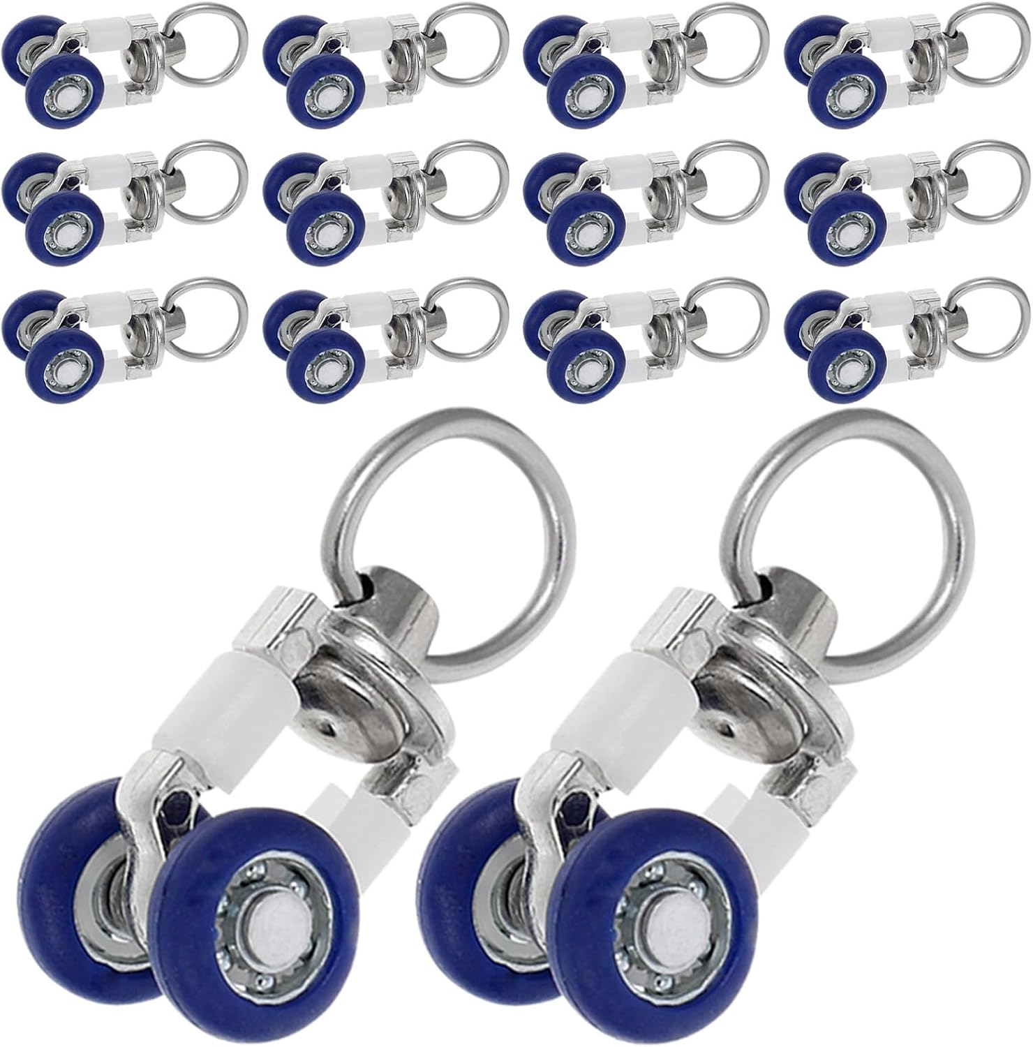 Quiet Curtain Pulley Wheel for Track 15pcs Stainless Steel Hook