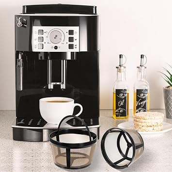 2Pcs Reusable Coffee Filter Basket for 4-5 Cup Coffee Makers