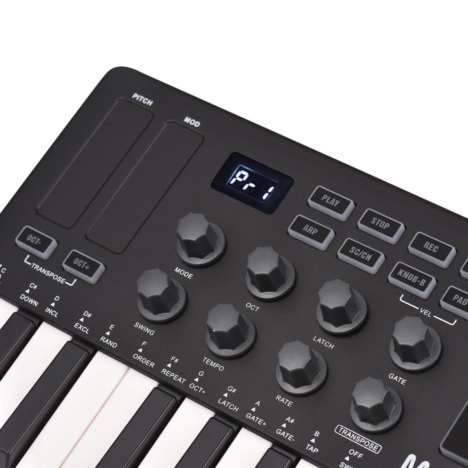 Teclado De Música Con Controlador Portátil Teclado Electrónico Profesional