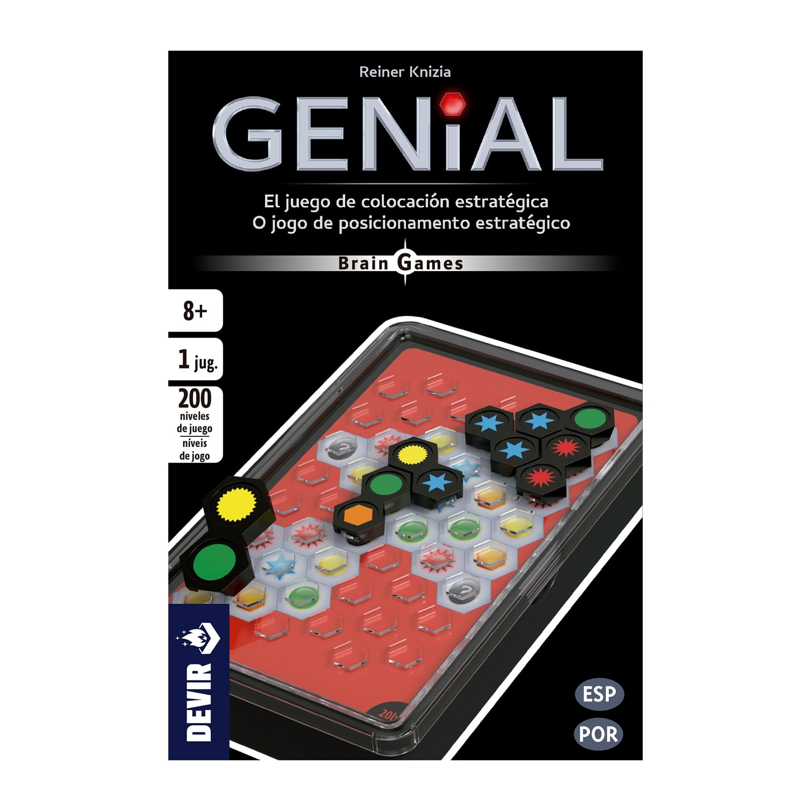 Devir - Genial Brain Games, Gioco di Ingegno, Gioco da Tavolo da Solitario e da Viaggio, per Tutti i Pubblici a partire da 8 Anni (BGGENBPS)