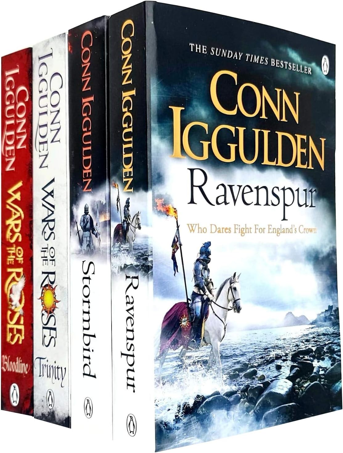Conn Iggulden Wars of the Roses Series 4 Books Collection Set (Stormbird, Trinity, Ravenspur, Bloodline)