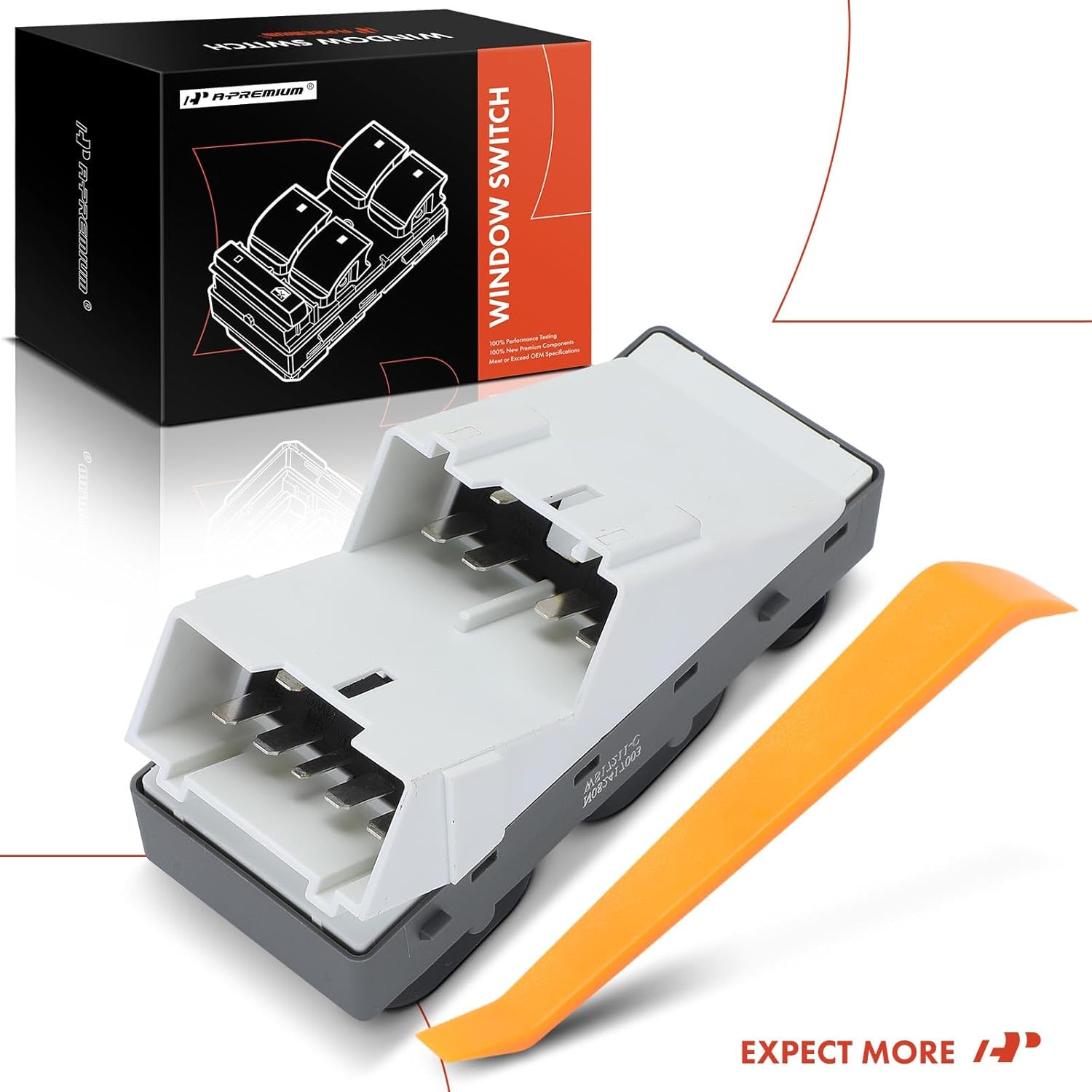 A-Premium Master Power Window Switch Compatible with Ford F250/F350/F550 Super Duty 1999-2001, Expedition, Excursion, Taurus & Lincoln Navigator, Blackwood & Mercury Sable, Front Left Driver Side