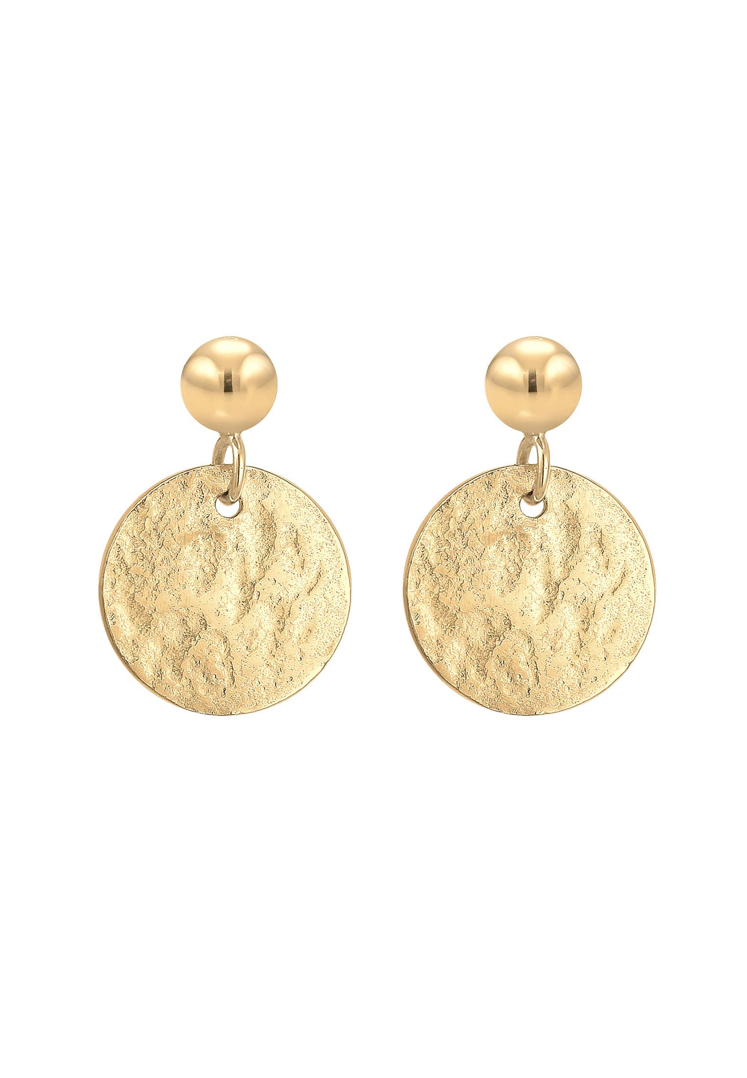 Elli Ohrringe Damen Ohrhänger Plättchen Gehämmert Vintage Antik Look