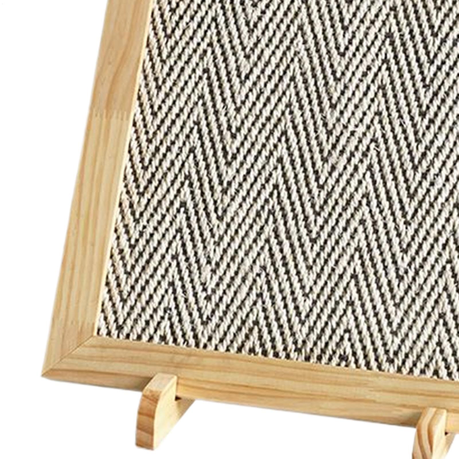 Tablero de Rascado para Gatos Cartón de Rascado Tejido con Sisal y Base | Rascador para Interior Para Descanso en Suelo Doméstico Exterior Dormitorio Rincón de