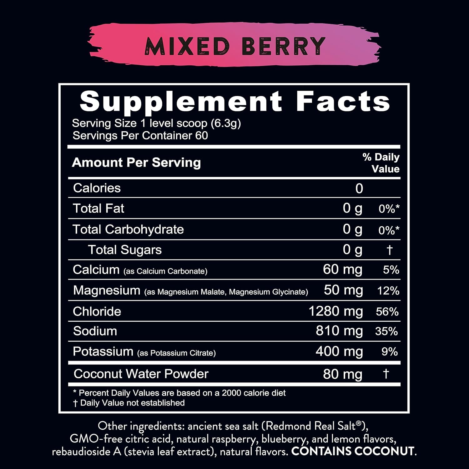 REDMOND Re-Lyte HYDRATION Drink Mix Berry LARGE, puszka 380 g