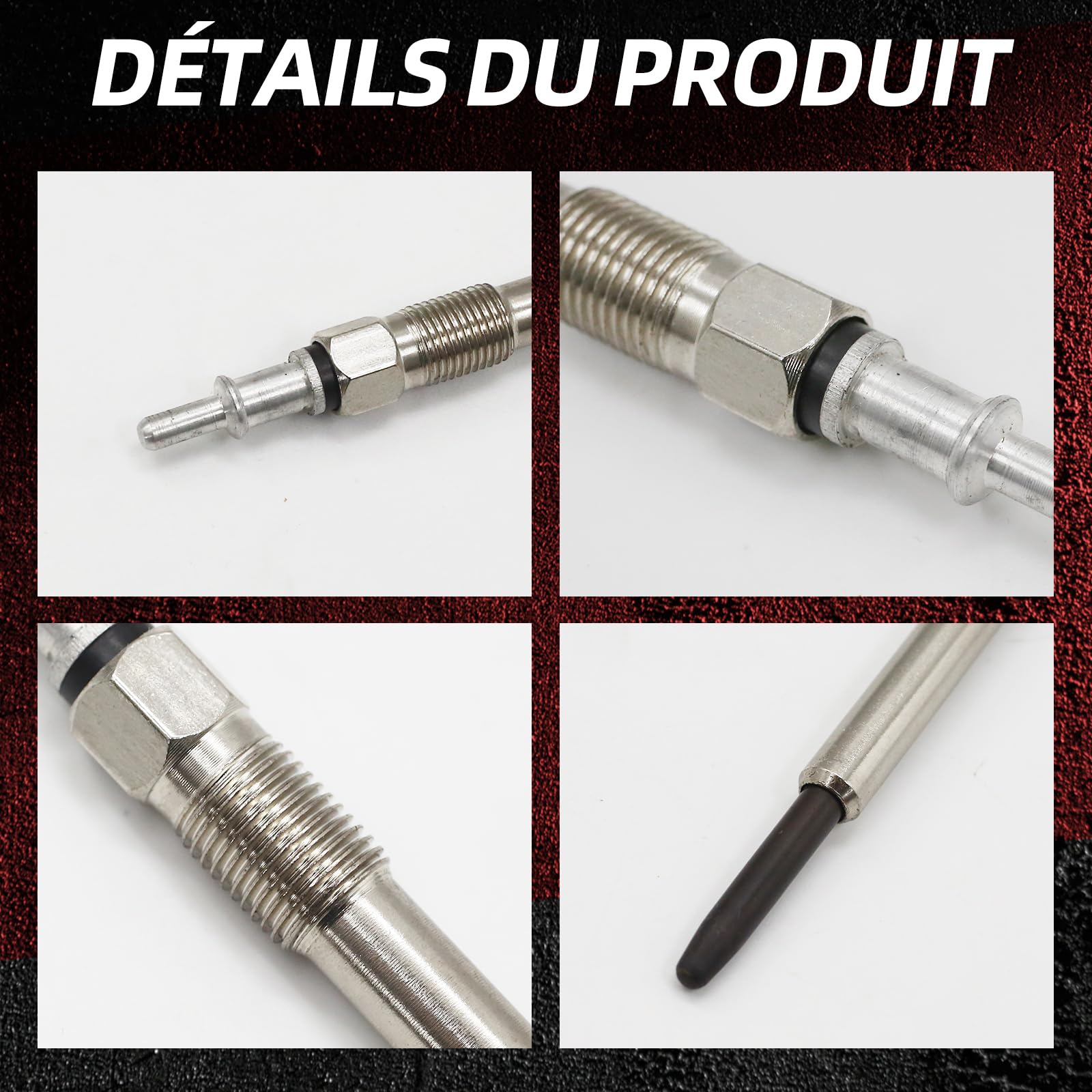 Lot de 4 bougies de préchauffage pour Mercedes-Benz Vito et Viano (W639) - 11,5 V - Filetage M10 x 1 - Numéro de pièce : 0250202142 (W639)