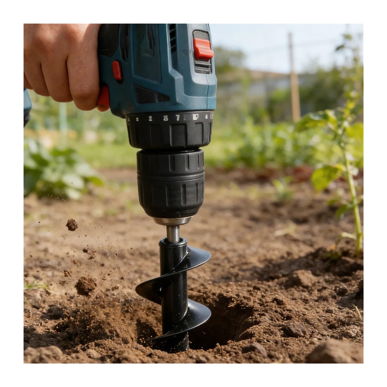 Müheloser Garten-Schlangenbohrer – Spirallochbohrer for Pflanzen und Bodenlockern(5x37cm)