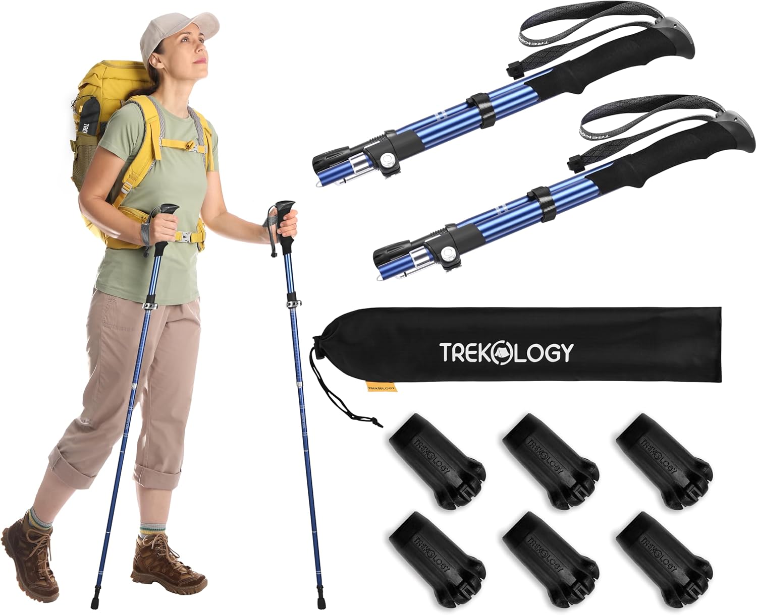 TREKOLOGY TREKZ SE 2pc Trekking Poles Bundle Collapsible