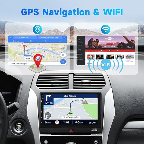 Miniatura 2 de Radio Android de 7 pulgadas con pantalla táctil estéreo de coche doble DIN con navegación GPS, Bluetooth, WiFi, DSP, iOS Phone Mirror Link, Radio FM