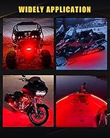 Vista 7 de YM E-Bright Tiras de luz LED para coche para iluminación inferior de carritos de golf, motocicletas, botes marinos, kayaks, interior y exterior, Rojo