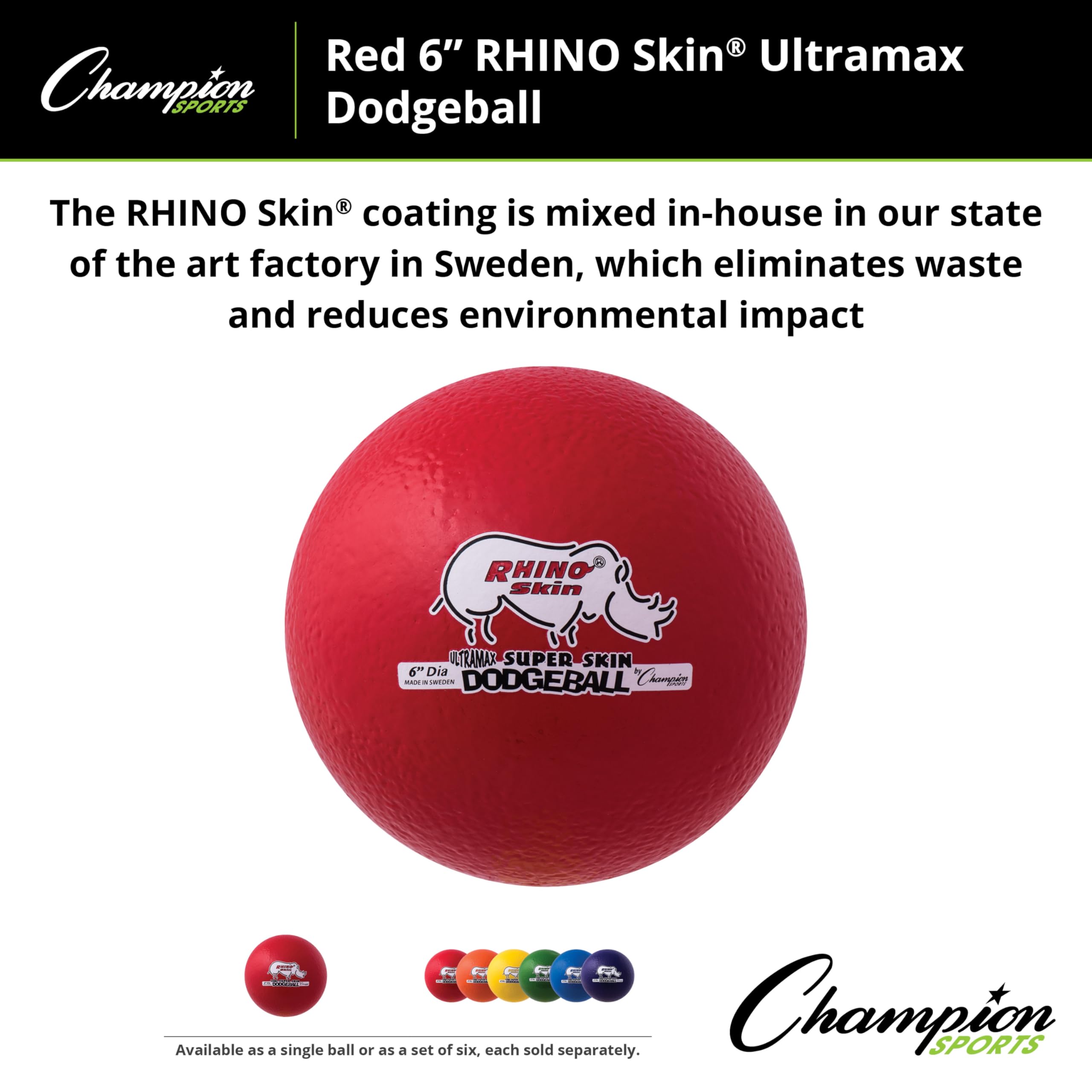 Champion Sports Rhino Skin Ultramax Dodgeballs