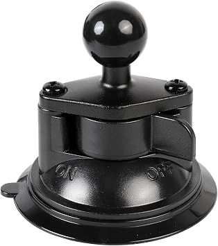 Suction Cup Mount Base with 1" Ball for RAM Mounts, Compatible with RAM B Size Double Socket Arm and 1 inch Ball Phone Holder