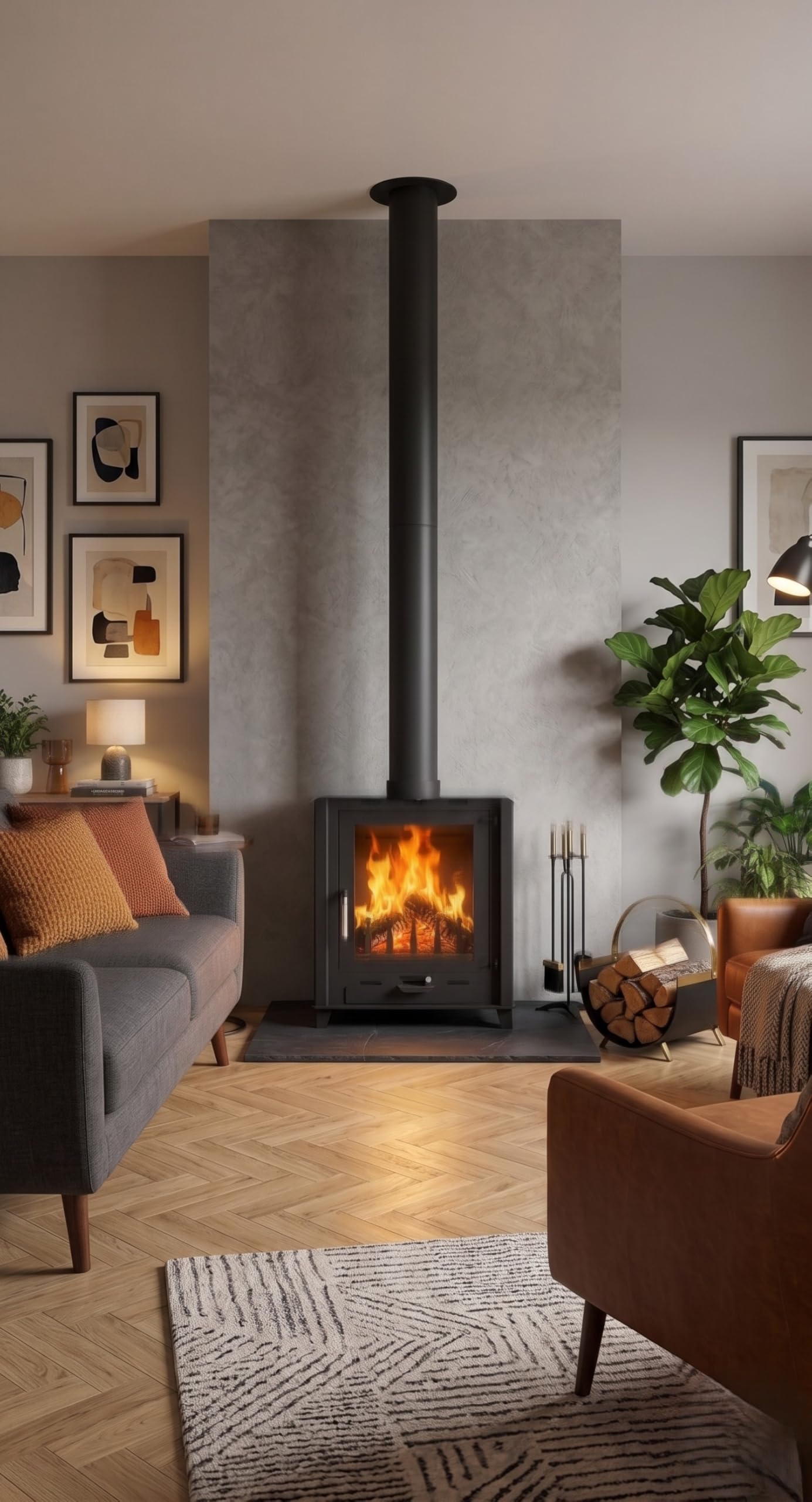 Poêle à Bois à Accumulation 8,8-12 KW - bûches de 45 cm
