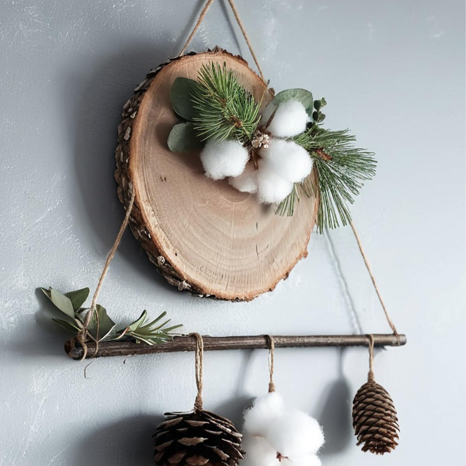 Natürliche Holzscheiben für Tafelaufsätze, 10 Stück, 20,3 - 22,9 cm, große Holzkreise, runde Holzstücke und Holzstücke für Hochzeitsdekoration, Holzaufsätze für Tische und rustikale