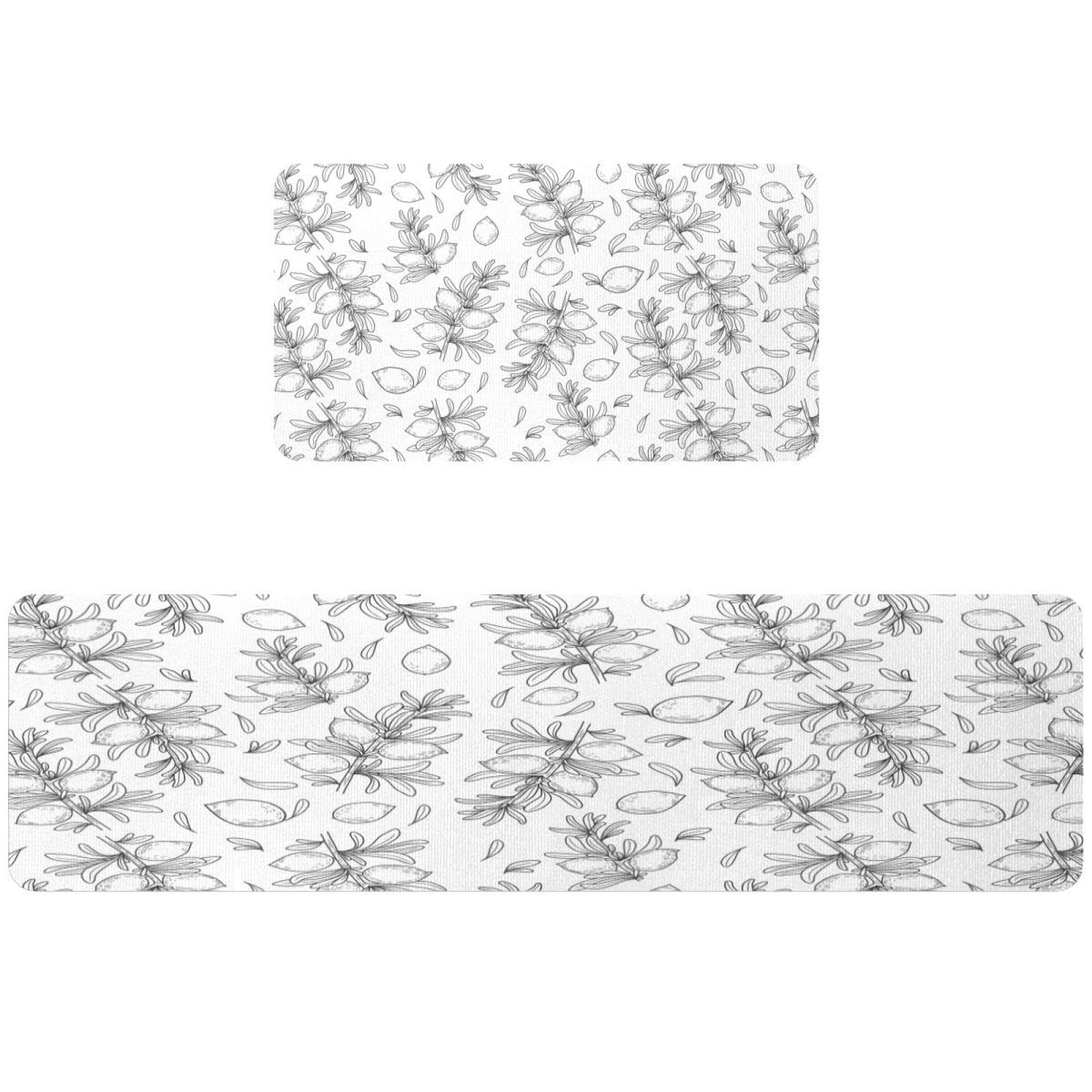 Tapis de cuisine antidérapant lavable en lot de 2 pour couloir et sol