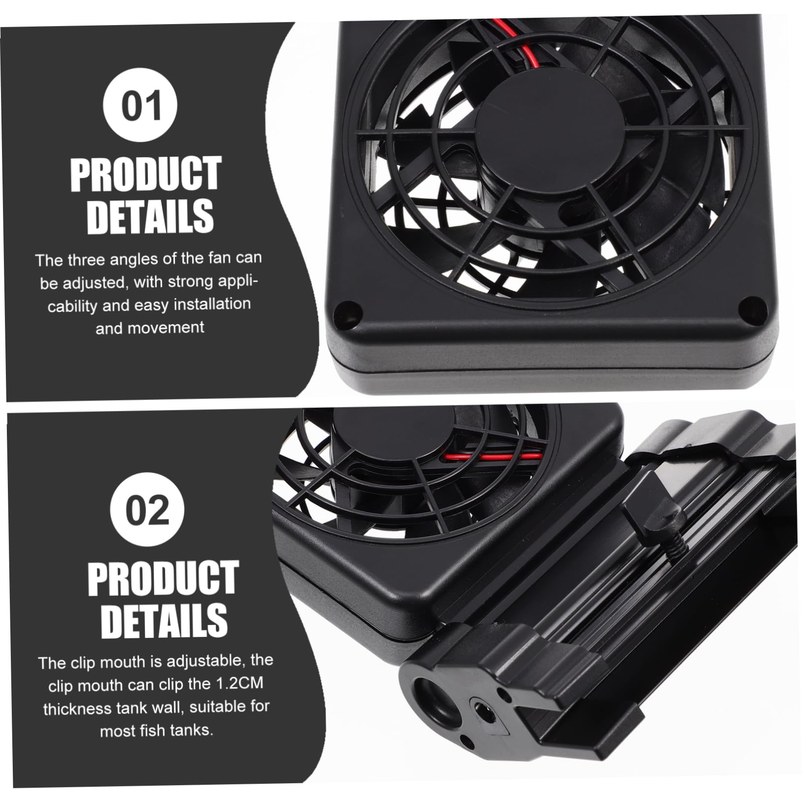 Ventilador de Pecera Silencioso Clip Ajustable, Refrigeracion