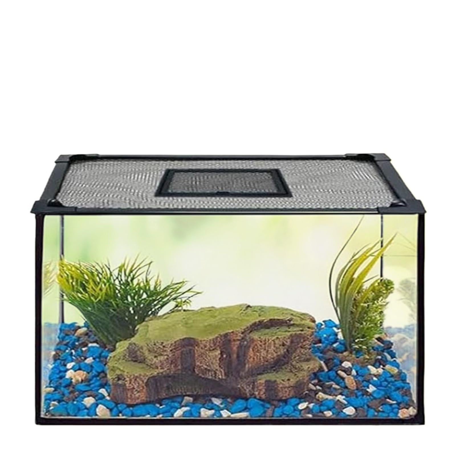 Red Magnética Anti-Salto para Acuario Tapa for Acuario, automontable, Anti-Saltos, magnética, de Malla Negra, Red for Tortugas, Tapa Protectora for, Repuesto(40x30cm)