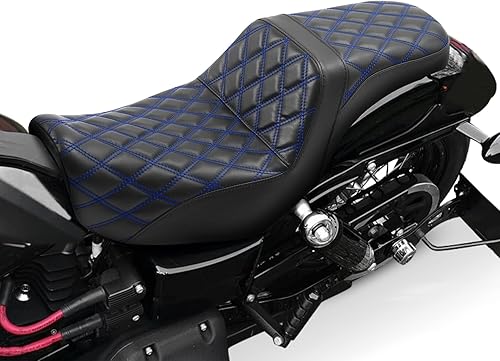 Vista 160 de Asiento de motocicleta para conductor y pasajero, apto para Harley Dyna Wide Glide Low Rider Street Bob Fat Bob FXDF Super Glide Custom FXDC