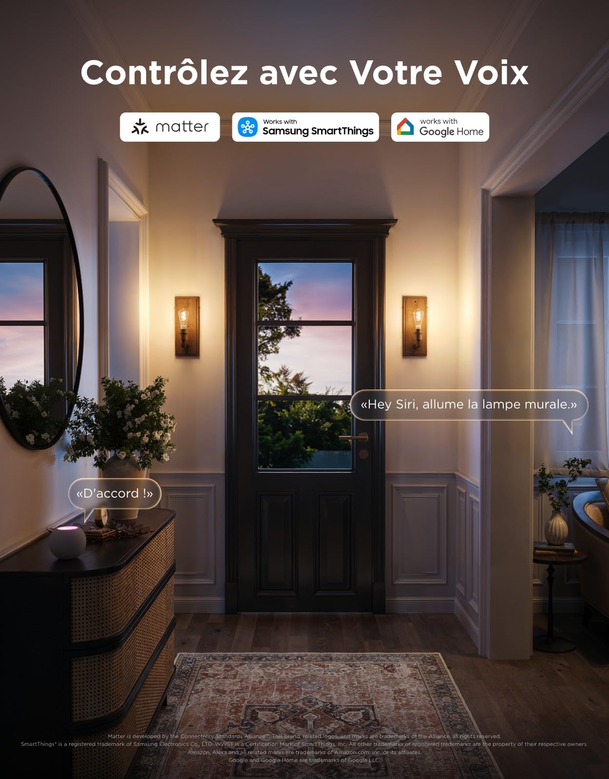 Govee E27,E14 et ST64 Ampoule Connectée RGBWW, Compatible avec Matter, Alexa et Google Assistant
