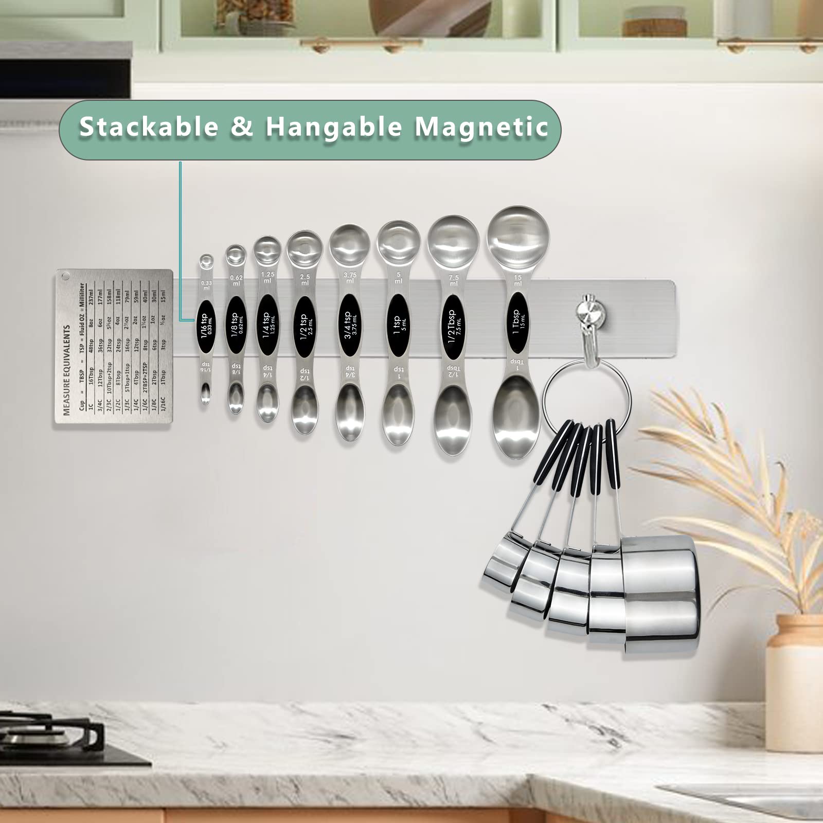 Snapklik.com : Measuring Cups And Spoons Set - Stainless Steel, 5 ...