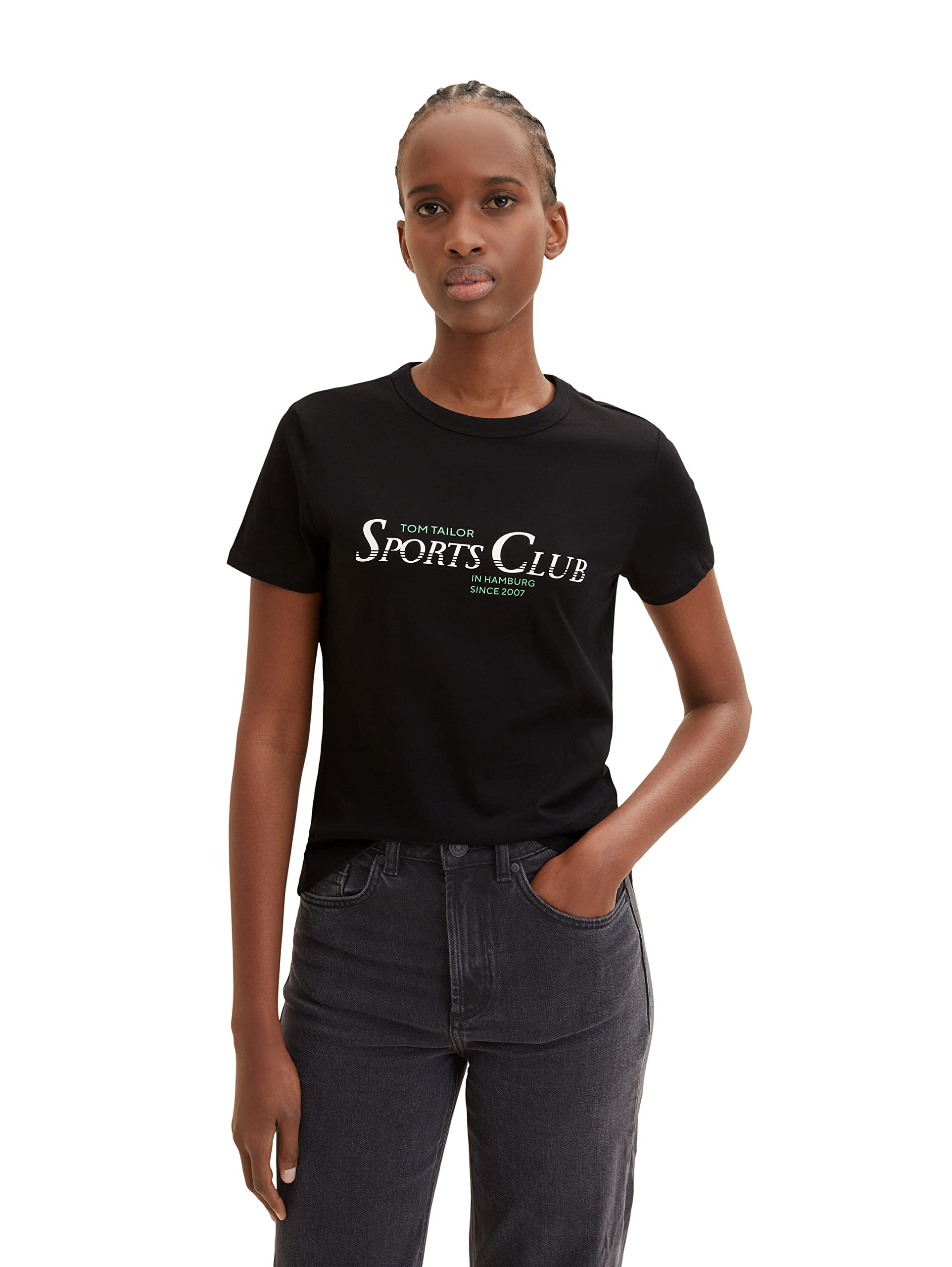 Tom Tailor Denim Ladies T-Shirt 1035364, 14482 - Deep Black, X-Large