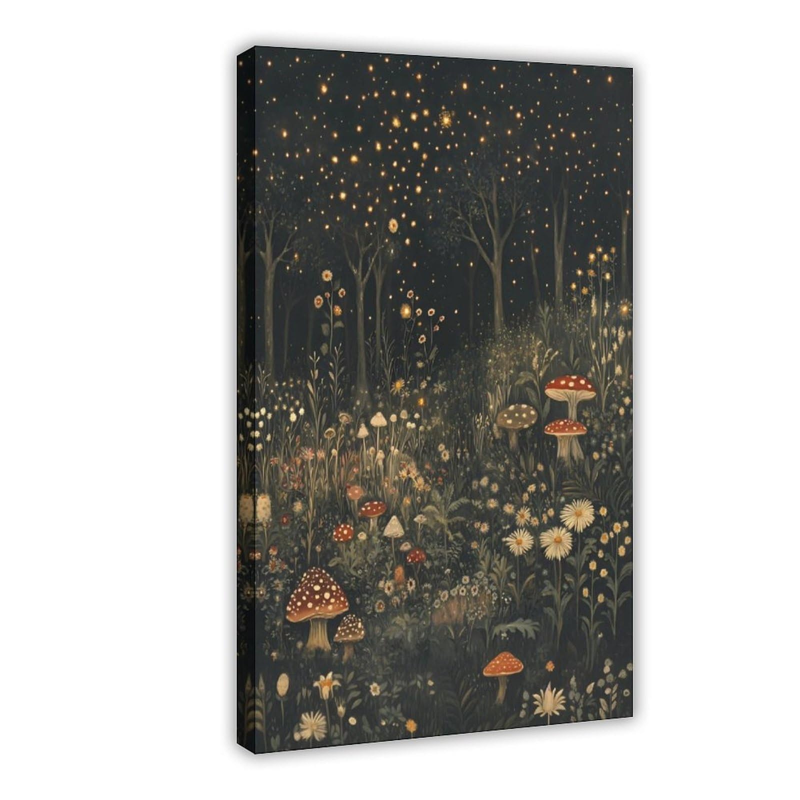 Bareronor Whimsical Forest Poster Canvas Poster Bedroom Decor Landscape Office Room Decor Gift 12" L X 18" W