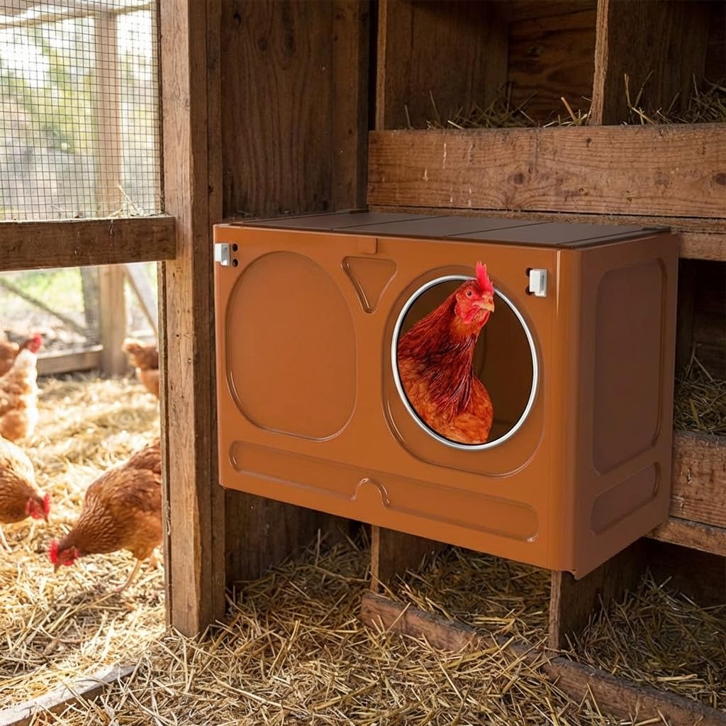 Nido Termo-plastica per galline, Misure 43x27x29 cm