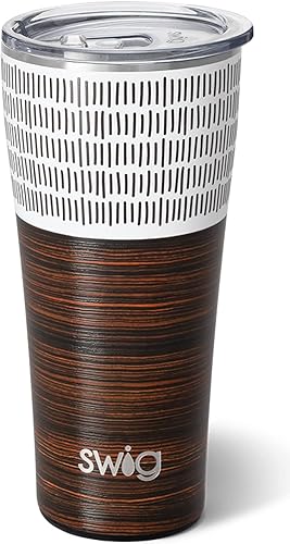 Swig Life Vaso aislado de 32 onzas, vaso de café de viaje con tapa, apto para portavasos de viaje, taza de café de viaje apta para vasos, acero