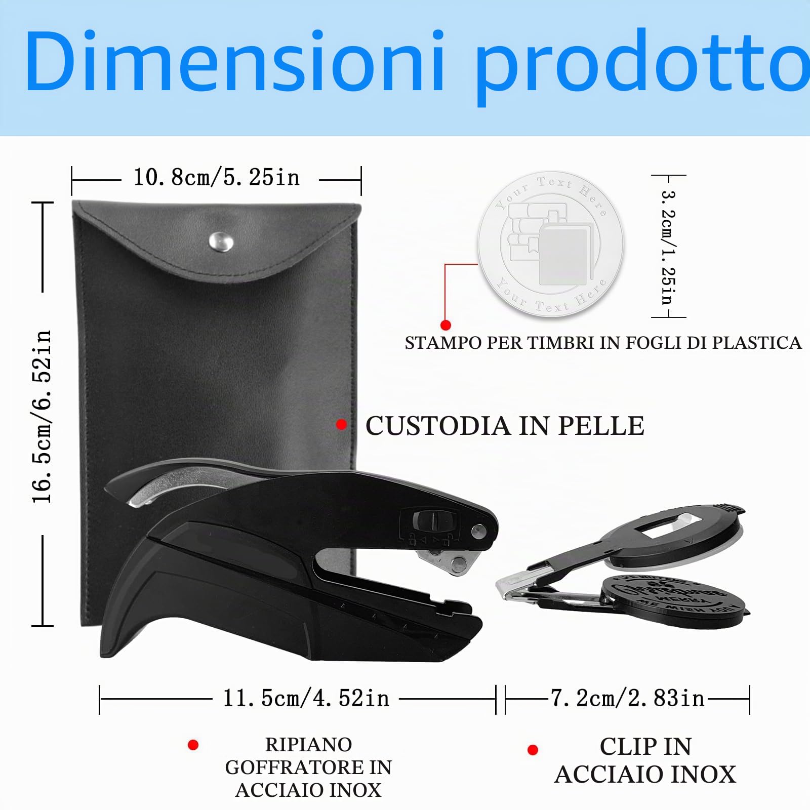 Goffratrice Personalizzata Timbro Personalizzato Per Libri Ex Libris Personalizzato Libro Embosser Personalizzato Hand Held Embossing Timbro libri della biblioteca, buste, tovaglioli, regali di Natale