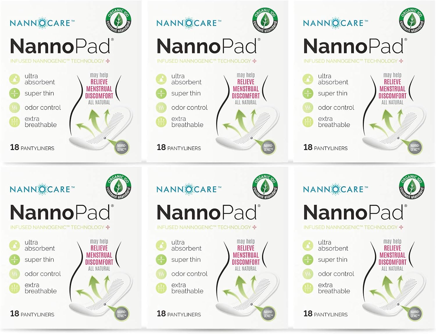 Organic Pantyliners - Organic Cotton Pads - Thin Period Pads – Nannocare Feminine Hygiene Products