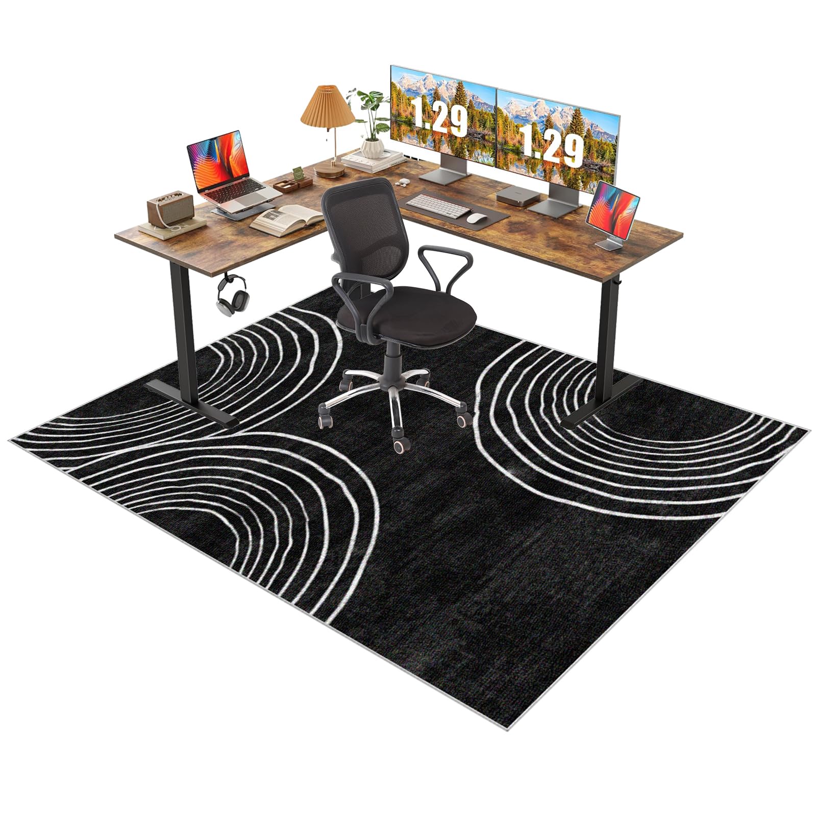 Tappeto per Sedia Ufficio Antiscivolo Tappetino di Protezione per Pavimenti Duri 120 x 160 cm Tappeto per Sedia con Ruote Tappetino per Sedia da Scrivania Tappetino Pavimenti per Parquet e Piastrelle