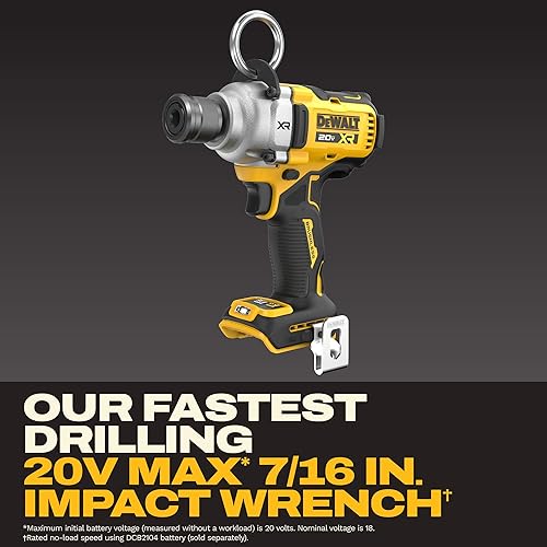 Miniatura 3 de DEWALT Llave de Impacto 20V MAX XR Inalámbrica de 716 pulgadas Sin Escobillas, Selección de Velocidad de 4 Modos Incluyendo Tornillo de Madera, Solo