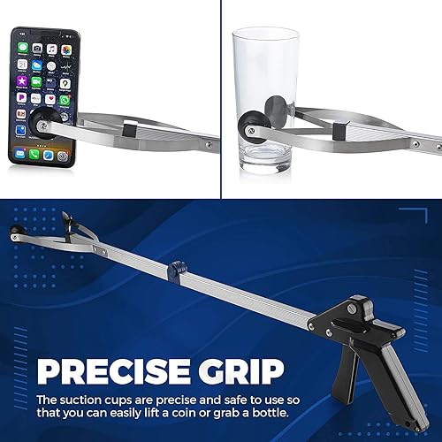 Miniatura 6 de Herramienta de agarre de alcance, dispositivo de agarre, pinza plegable ligera y duradera que extiende el alcance del brazo hasta 32 pulgadas, ideal