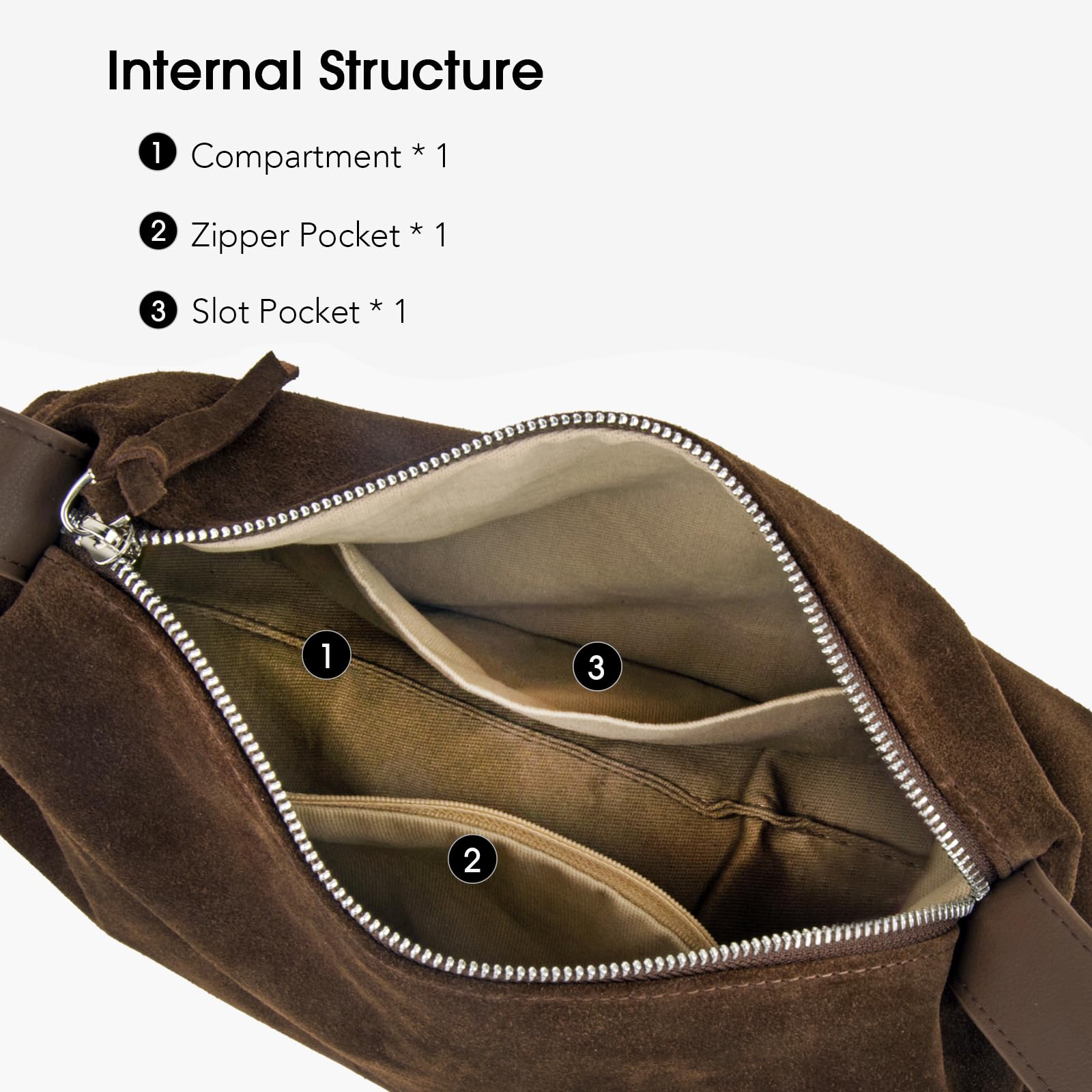 DONNAIN Borsa a tracolla in pelle scamosciata di alta qualità da donna, borsa a tracolla morbida in pelle scamosciata con regolabile e borsa tote