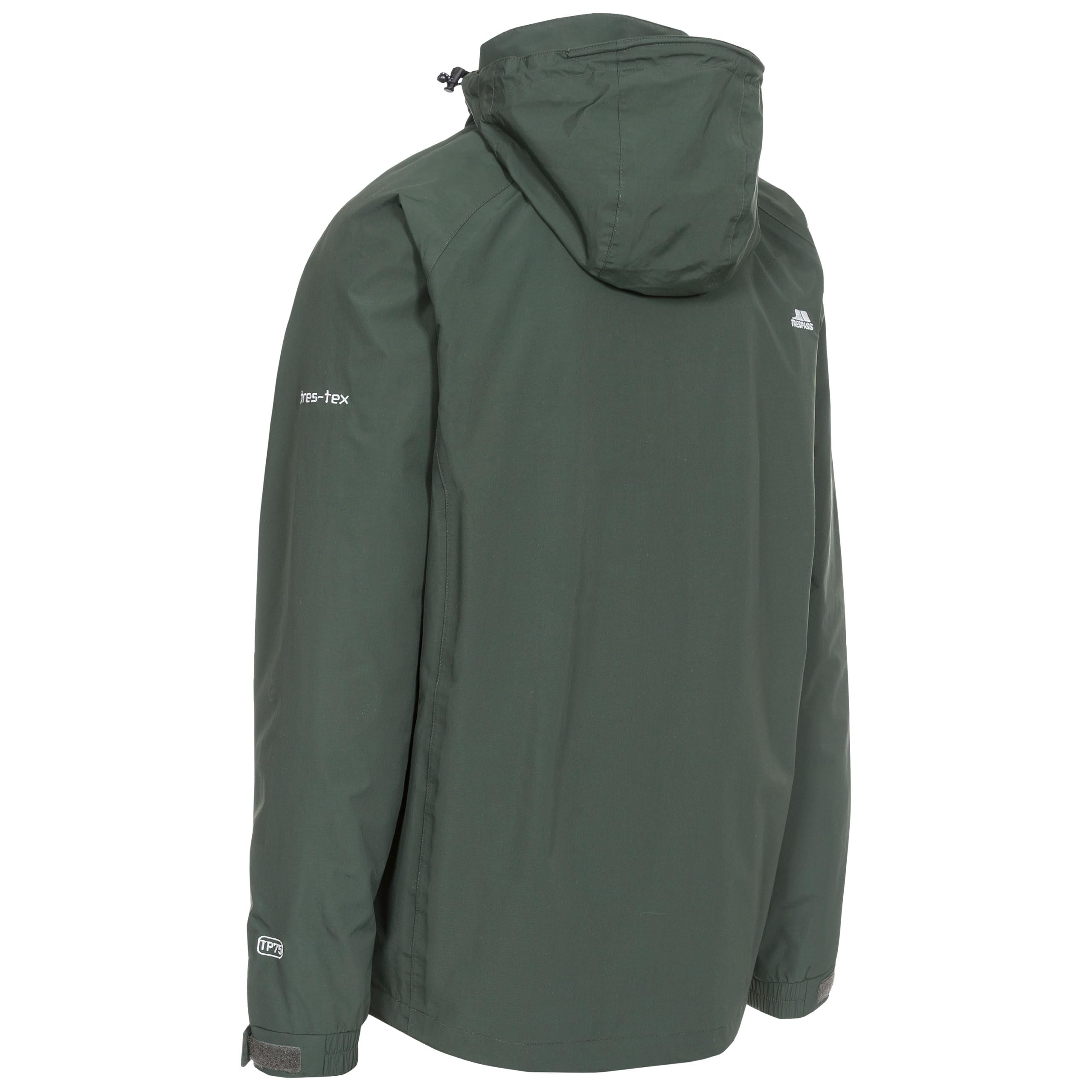 Trespass Edwards Ii Chaqueta impermeable para lluvia/exteriores con capucha oculta Hombre