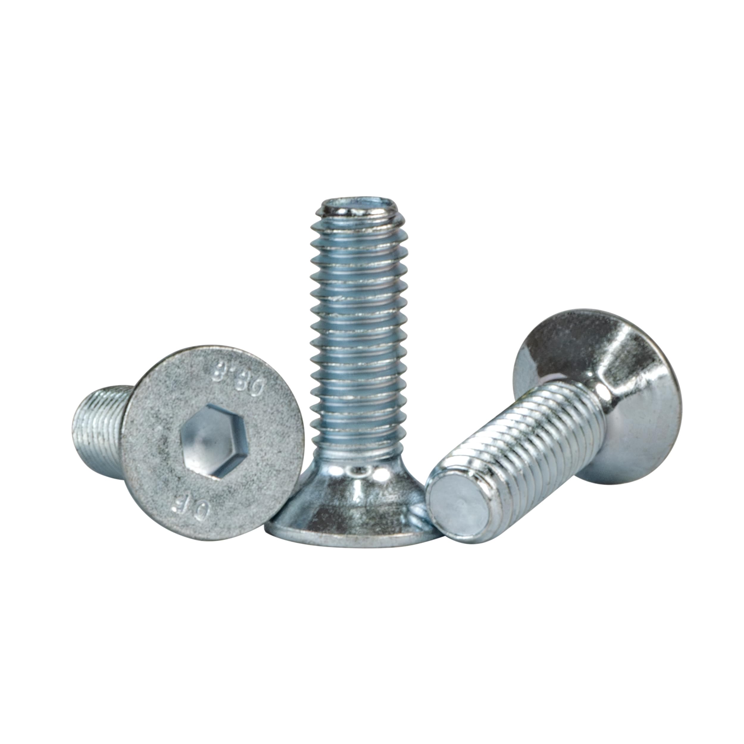 50 tornillos de cabeza avellanada de hexágono interior, rosca completa, hexágono interior, tornillo de cabeza avellanada, tornillo con cabeza bajada, inoxidable M8 x 30