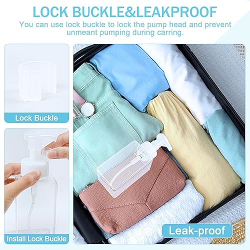 Miniatura 3 de Dispensador de jabón espumoso de 15 oz15.2 fl oz, dispensador de jabón de espuma vacía transparente, dispensador de jabón de manos cuadrado