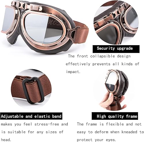 Miniatura 9 de Casco de media motocicleta, casco de media carcasa estilo alemán, casco de motocicleta para Chopper Cruiser Bike