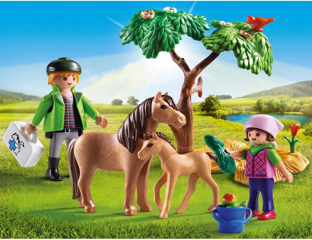 Playmobil 6949 Country Vet with Pony and Foal