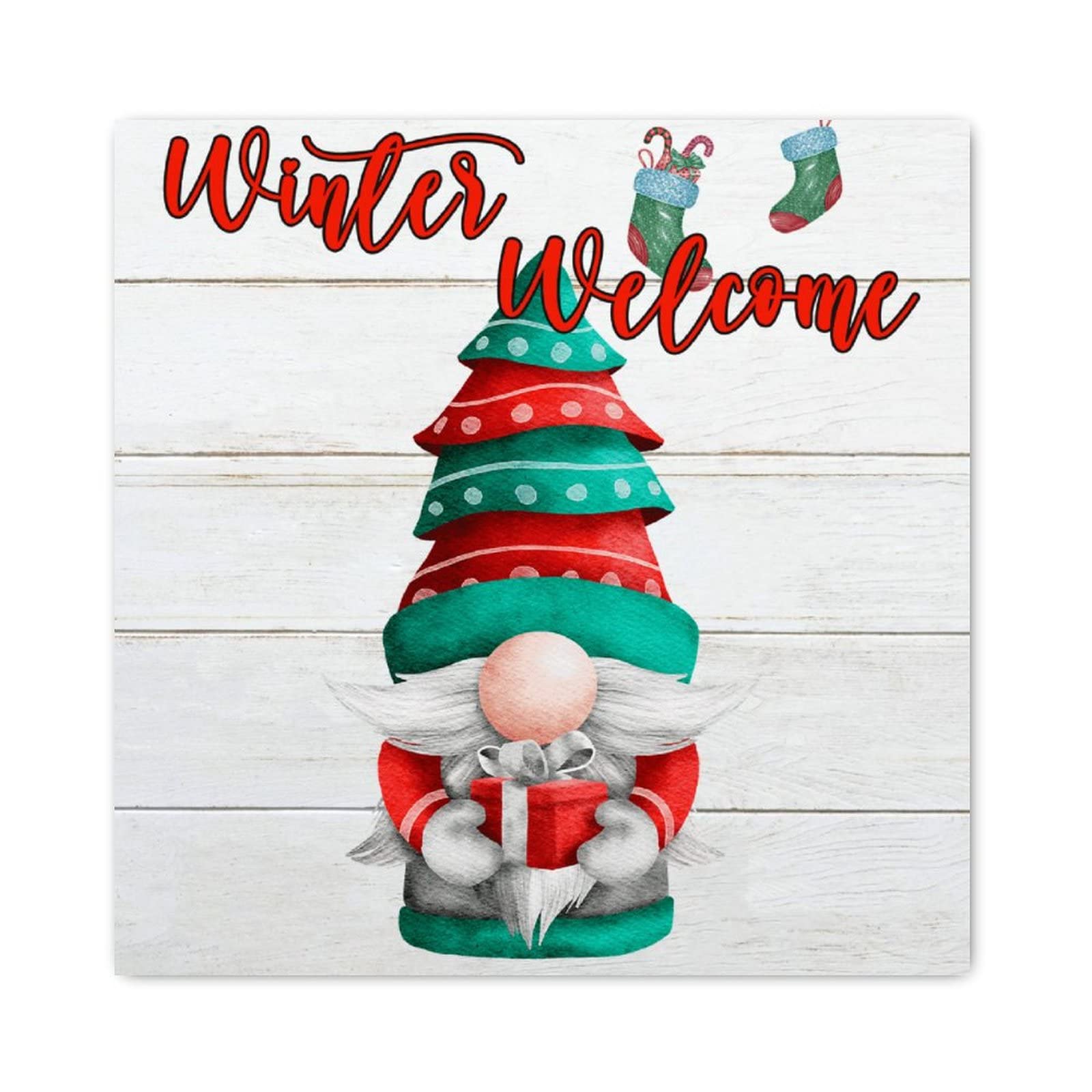 Panneau en bois Welcome deco murale vintage en bois noble authentique