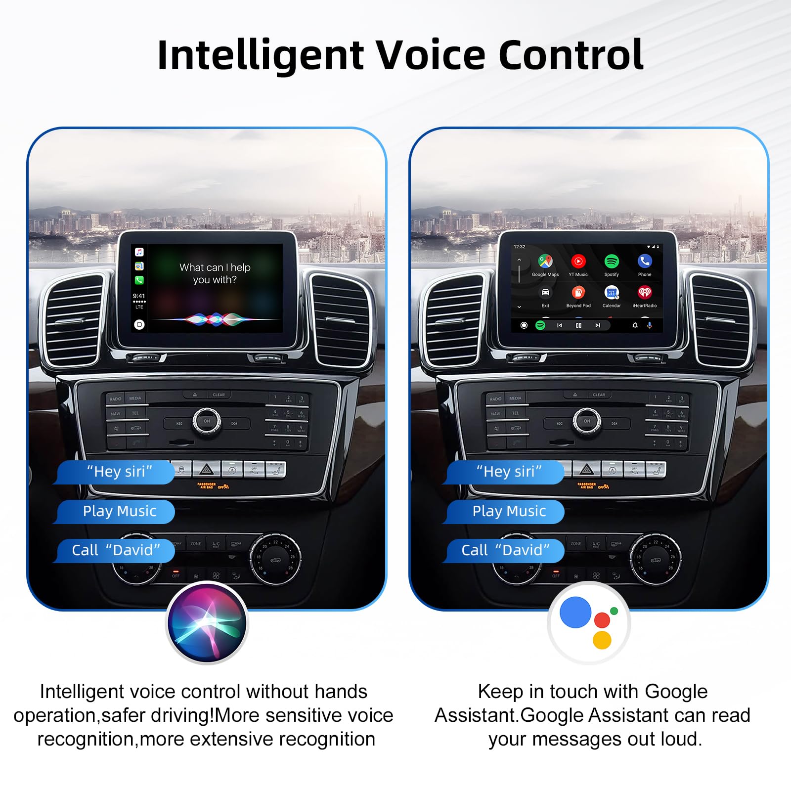 Kit rétrofit Décodeur Carplay sans Fil & Android Auto pour Mercedes Benz
