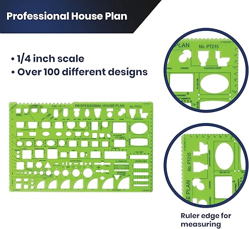 Miniatura 3 de Pacific Arc Guía profesional de plantillas de plan de casa, con puertas, electrodomésticos, accesorios de fontanería