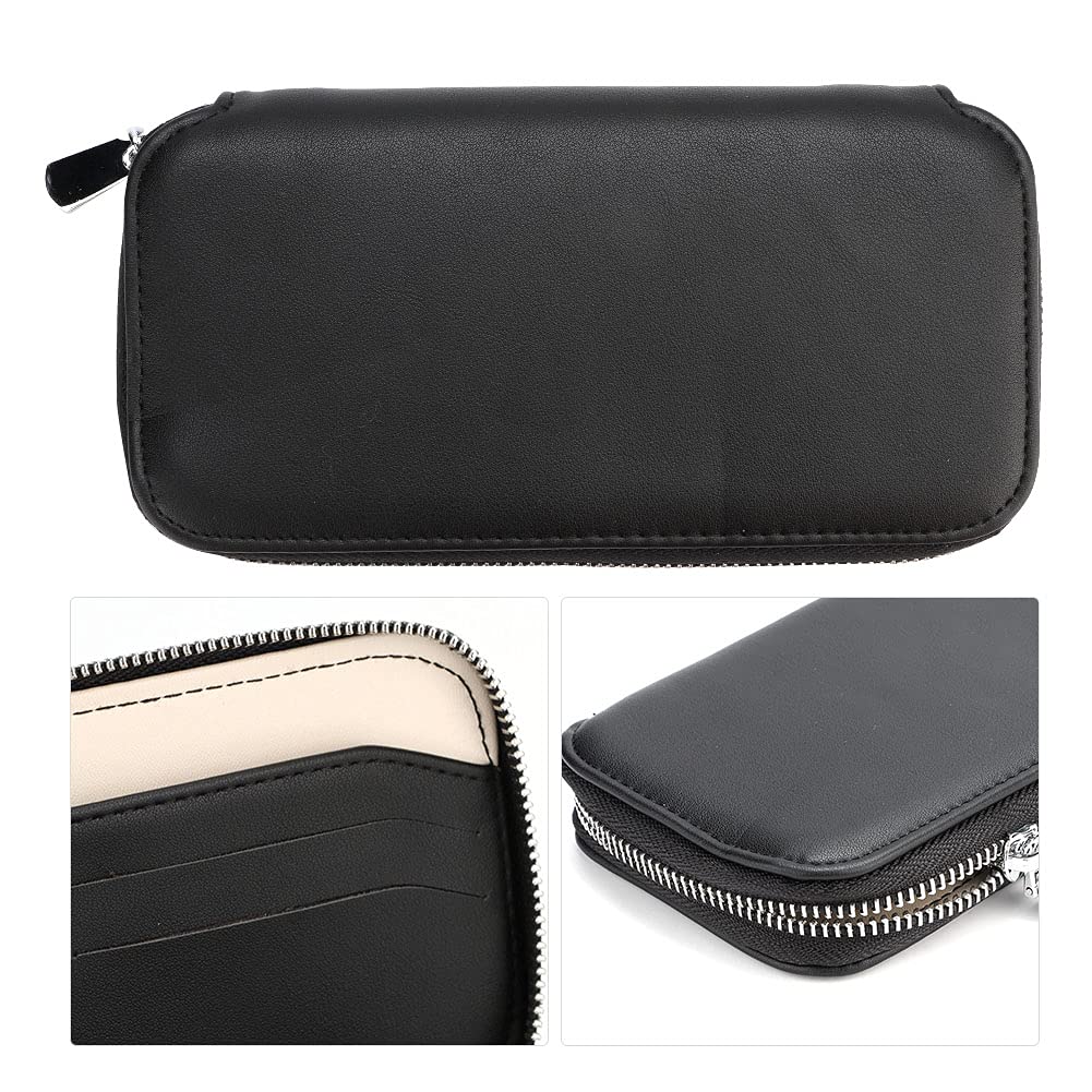Portafoglio da viaggio con blocco RFID, porta passaporto e organizer per carte di credito, per uomini e donne, sottile, multi tasca, per lavoro, vacanze, pendolari, in pelle PU, dimensioni compatte