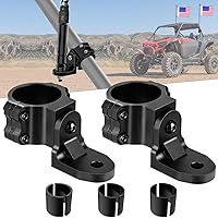 Nilight UTV Flag Antenna Mount Whip Light Mounting Bracket Black Adjustable Heavy Duty for 1.5 to 1.75inch 1.75 to 2inch for Polaris RZR Ranger Can Am Maverick X3 Talon, 2 Years Warranty
