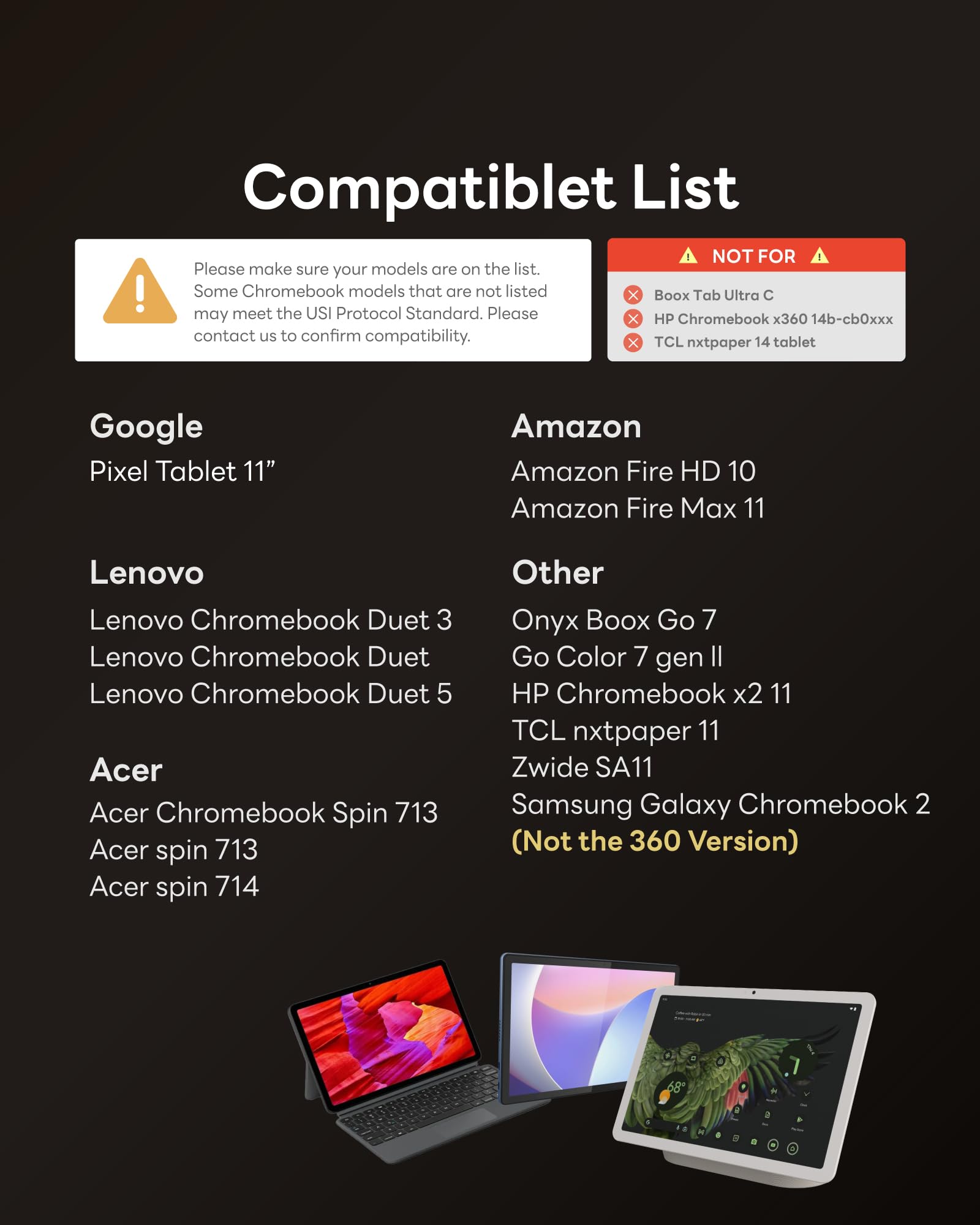 eiP USI 2.0 Pro Stylus Pen for Fire Max 11 2023, Google Pixel Tablet 11 Inch, Specific Chromebooks – Titanium Gold Finish, 4096 Pressure Levels, Fast Charging, Power Switch